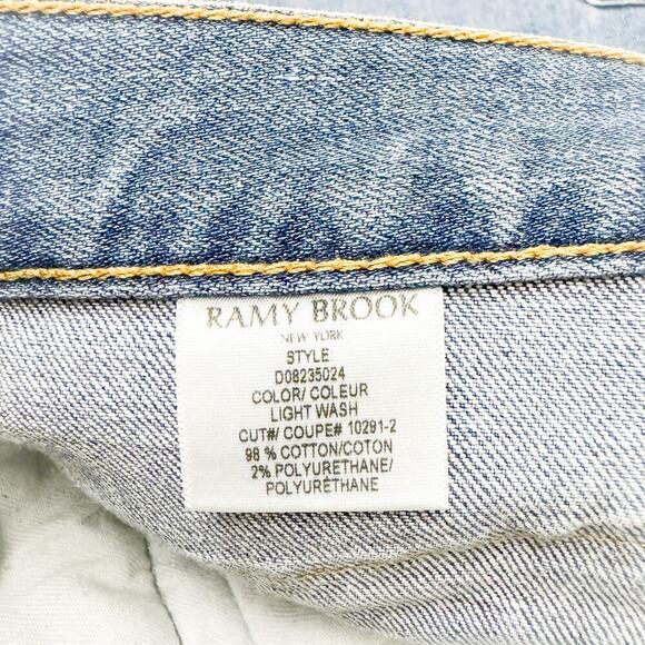 Ramy Brook Carpenter Style Cargo Denim Jeans Light Wash D08235024 Size 28 - Picture 8 of 9